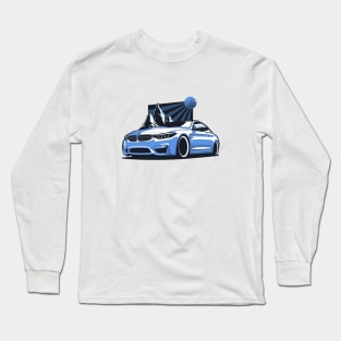 Blue F82 Coupe Mountains Long Sleeve T-Shirt